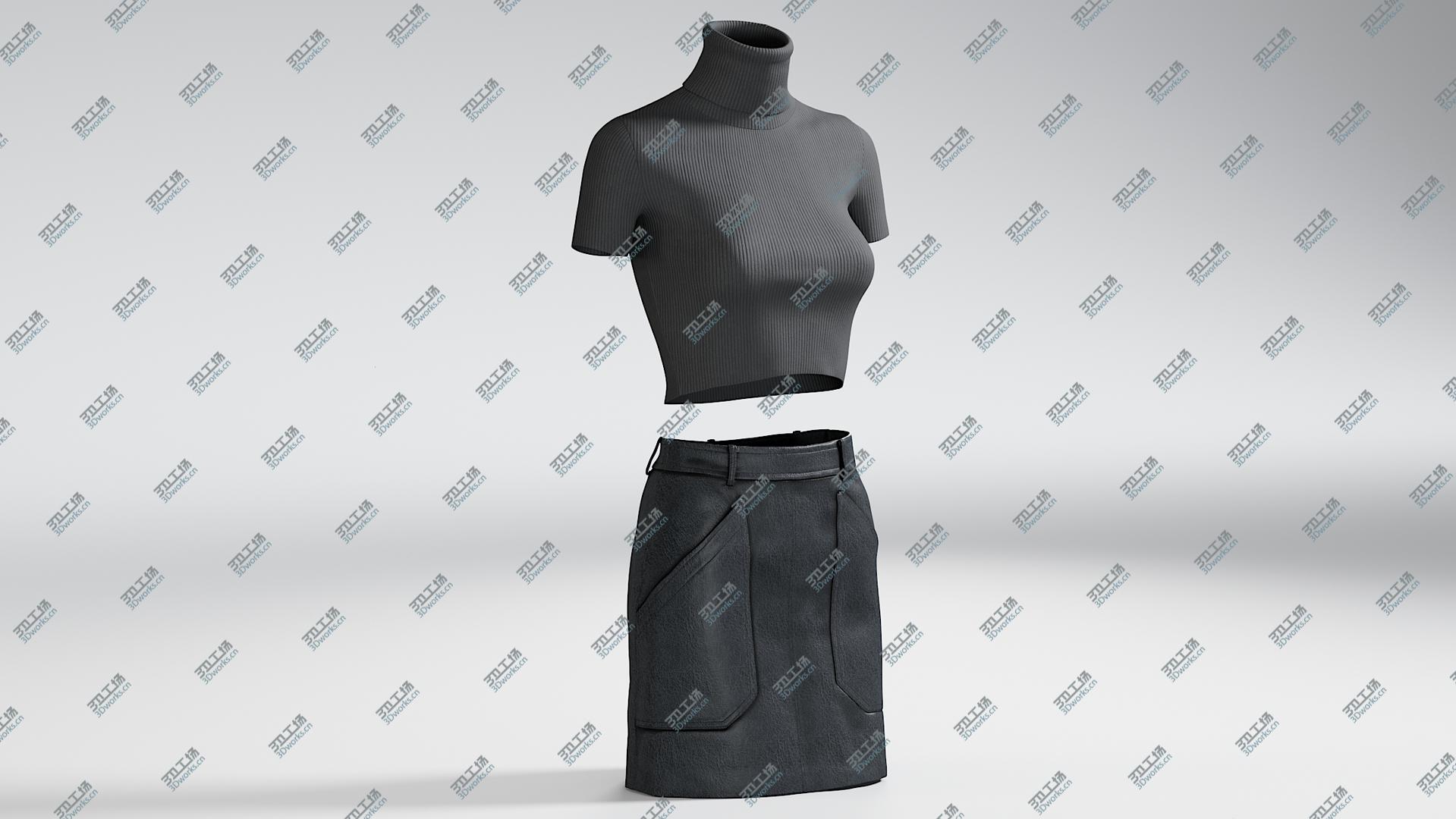images/goods_img/202104091/Women's Skirt with TShirt 1 3D model/2.jpg